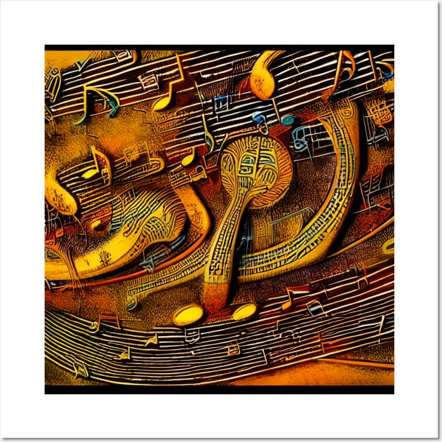 Artistic Impression Of Music Notation Wall Art by Musical Art By Andrew